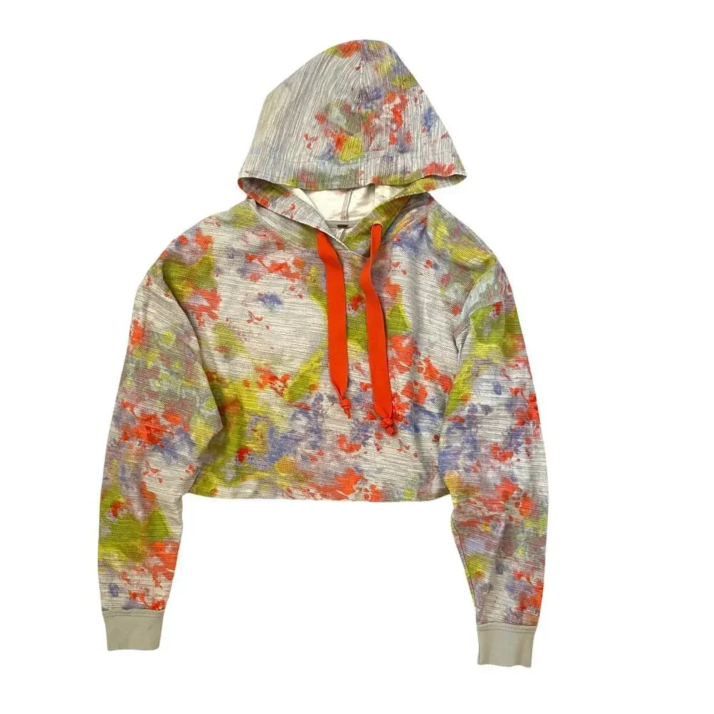 Free People Thinkin About You Tie Dye Hoodie - Cropped - Size M
